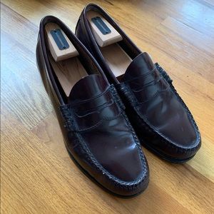 Burgundy Men’s Patent Leather Loafers